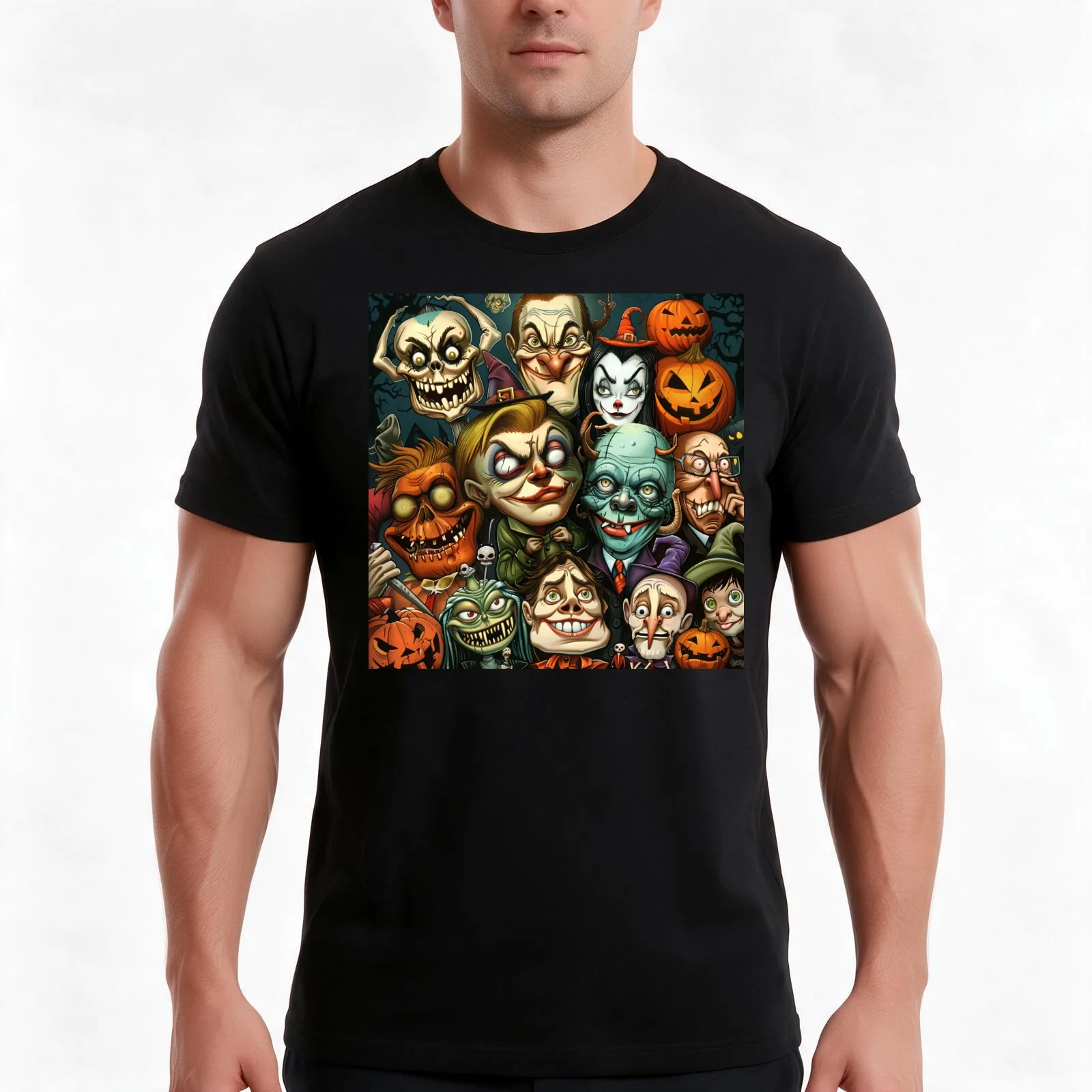 Phantom Fête T-Shirt, Summer Casual Cotton Tee, Oversized Streetwear Tops, Vintage Graphic Print, Loose Fit Short Sleeve