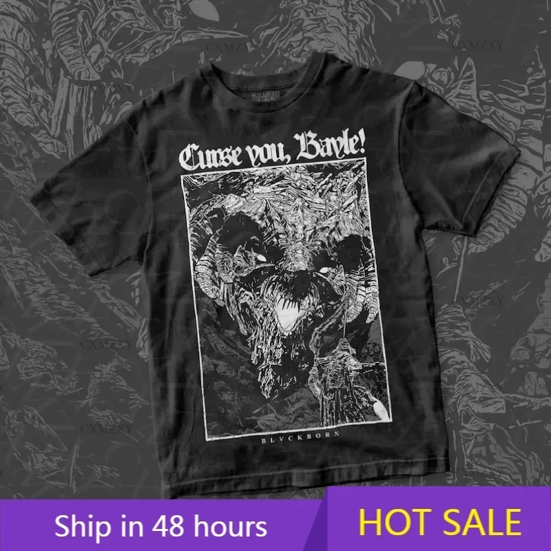 

Curse You, Bayle! cotton shirtmen women enthusiast summer casual cotton unisex T-shirt