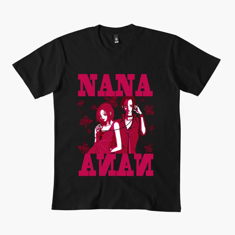 

Nana Osaki 0330 The Black Stones Punk Band Manga Gift T shirt Large size Tops Anime Girl Graphic Print Y2k Clothes Cartoon Tee