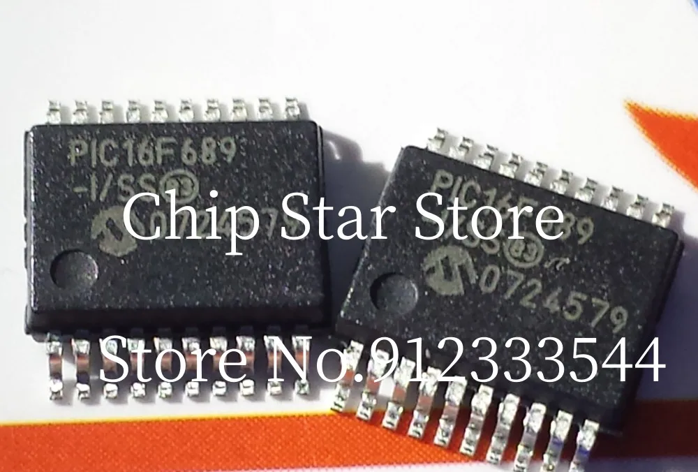5-20pcs  PIC16F689-I/SS  PIC16F689  SSOP20  8Bit Microcontroller MCU Flash  100%New And Original