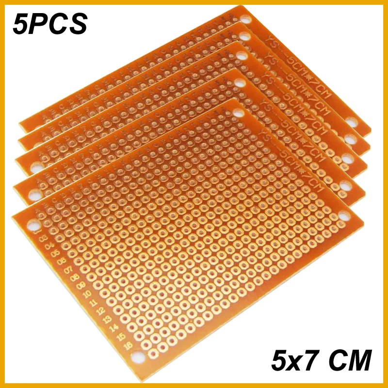 5 PCB Board Prototype Kit Protoboard Circuit Board Breadboards 432 Holes Perfboard Universal Printed Circuit Breadboard DIY Set