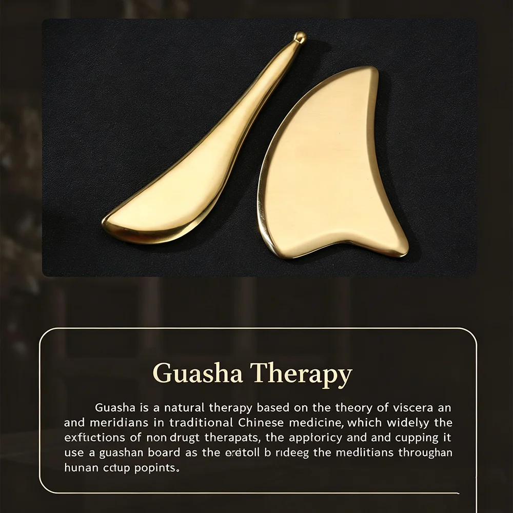 Copper Guasha Plate Pure Brass Household Scalp Universal Massage Comb Mammary Scraping Comb Body Massage Tool