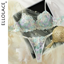 Ello lace Phantasie Dessous sexy zarte Unterwäsche Spitze Stickerei bilizna Set Fee Intim Waren nur Fans Kit schöne kurze Sets