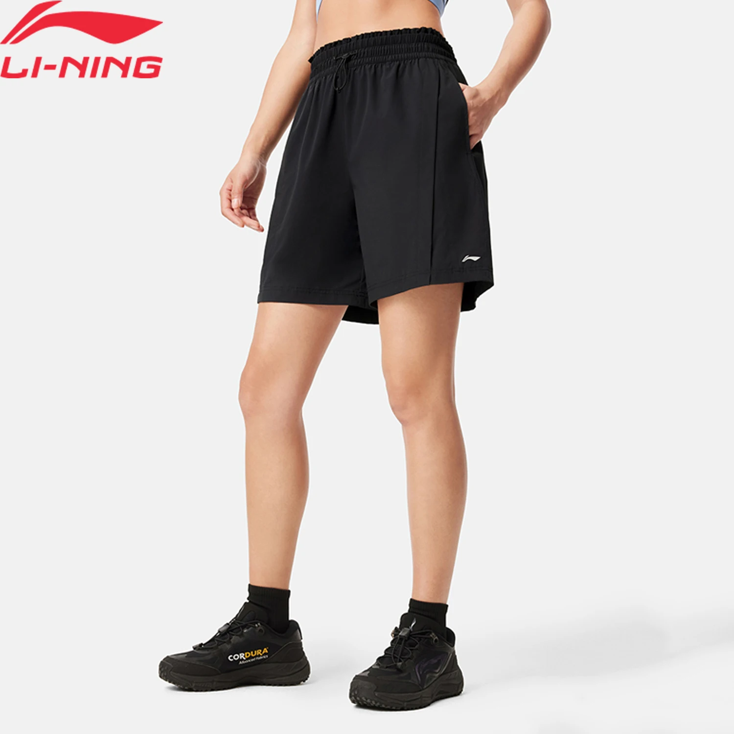 

Женские шорты для фитнеса Li-Ning из полиамида AT DRY FREEZE, свободная посадка с дышащей подкладкой AT._UV-50+, спортивная нижняя часть AKSV128