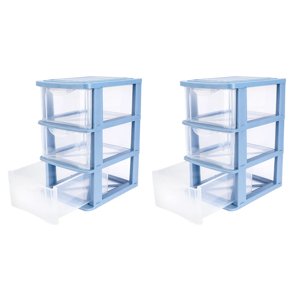 

Multifunctional 2Pcs Storage Box Set, Elegant Drawer Type Desktop Organizers, Great for Cosmetics and Office Supplies