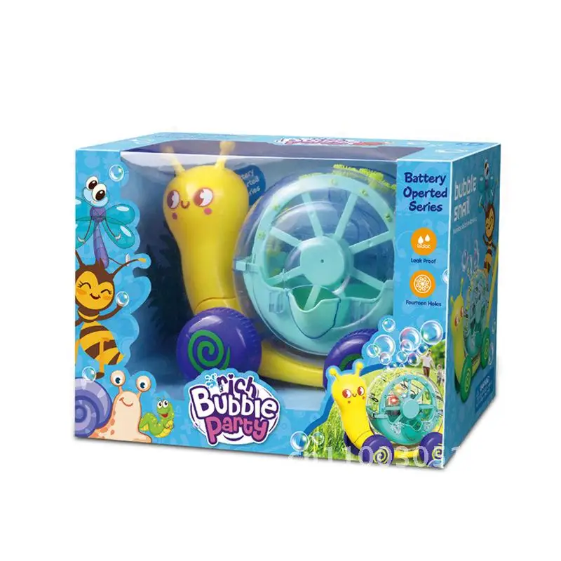 ใหม่ไฟฟ้า Bubble Snail Cart เด็กอัตโนมัติ Bubble Machine เด็กกลางแจ้ง Bubble-เป่าของเล่น