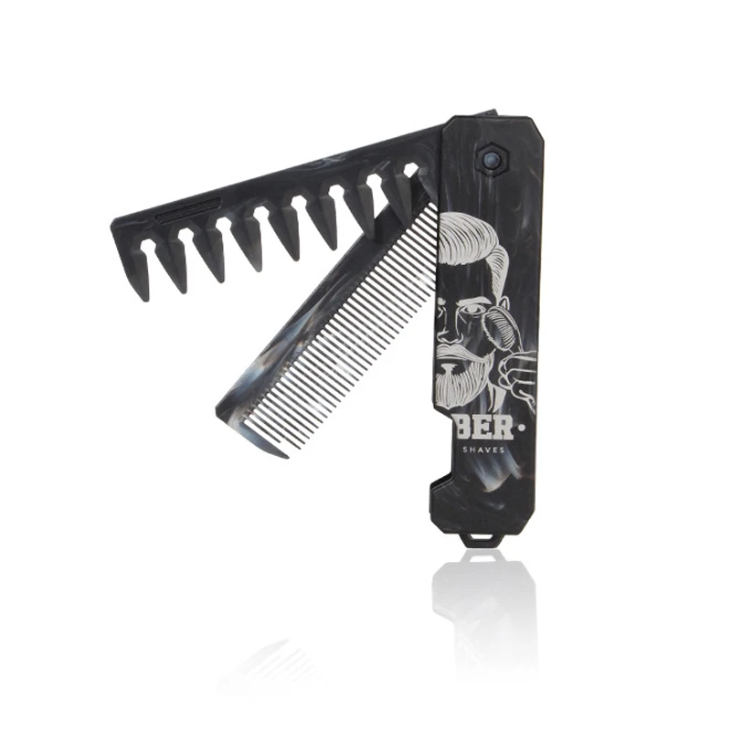 Nieuwe 1/2/3 in 1 Pocket Opvouwbare Kammen Plastic Grove Olie Hoofd Kam Baard Kammen Kapper tondeuse Kam Salon Haar Styling Tools