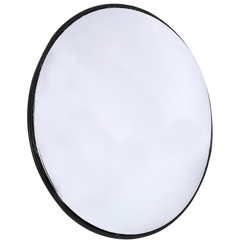 

2X 30Cm Wide Angle Security Road Mirror Curved For Indoor Burglar Roadway Safety Traffic Signal Convex Mirror(Black)