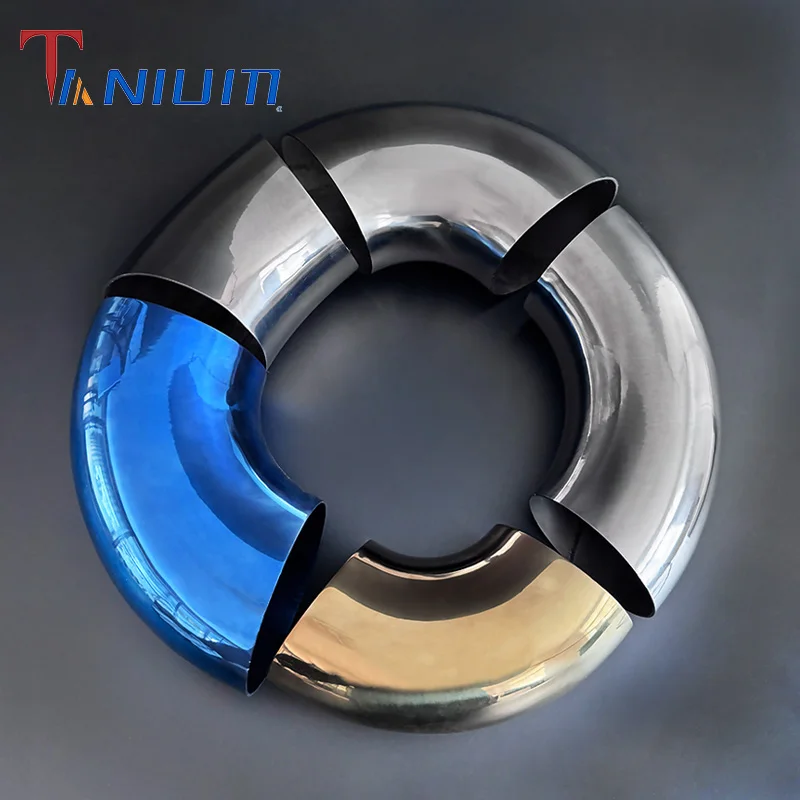 80mm Titanium Pipe Fitting 90 Degree Titanium Elbow Equal 1.2mm Bend