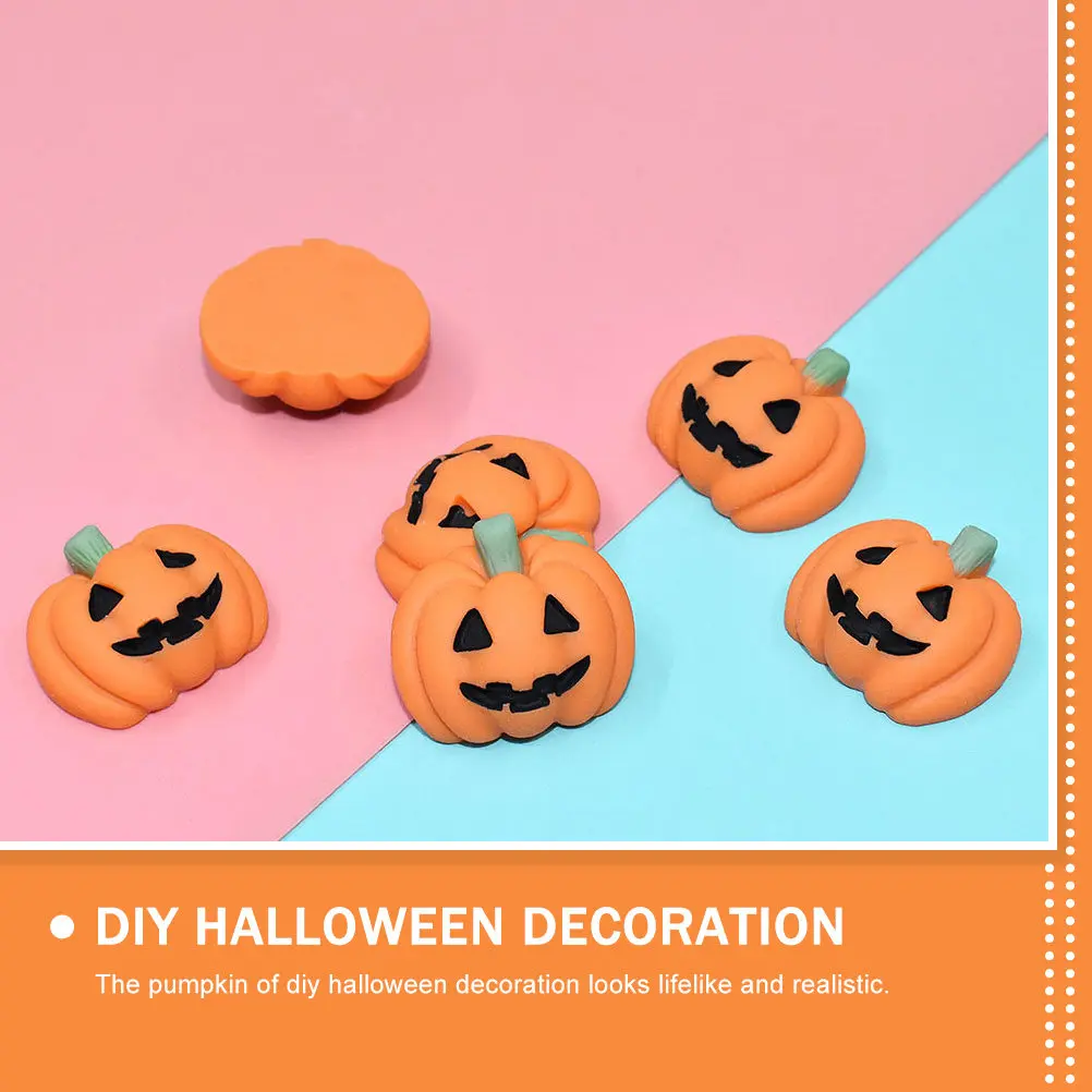 

20Pcs Lifelike Resin Pumpkin Charms Halloween DIY Flatback Embellishments for Phone Cover Hairpin Bookmarks Picture Frames Craft