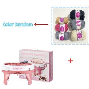 48 آلة حياكة يدوية إبرة ، 6 لفات من خيوط ملونة عشوائيا للبالغين والأطفال ، عباقرة كسالى ، هدايا عيد الميلاد أعلى 6 مبيعات 48 آلة الحياكة الإبر - No5