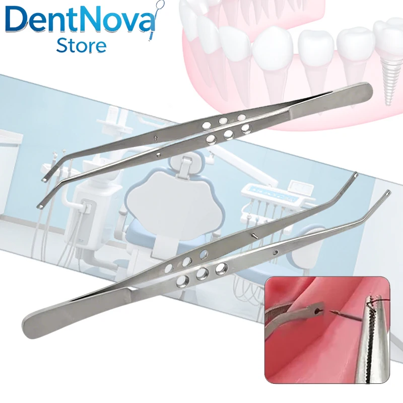 5pcs Surgical Tweezers Stainless Steel Non-Slip Serrated Grip - Dental Forceps for Stitching Gauze & Dressing