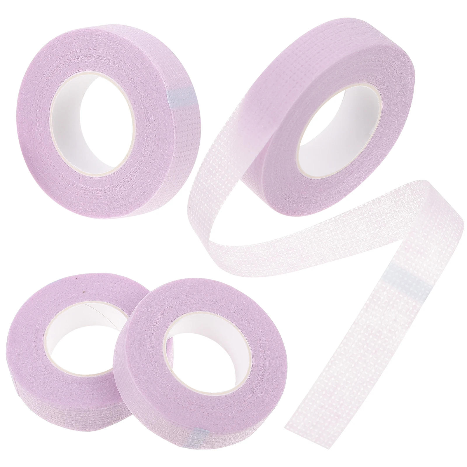 

6 Rolls Violet Non-Woven Disposable Eyelash Extension Tapes For Eye Care Salon Use Stretchable Head Wraps Makeup Accessories