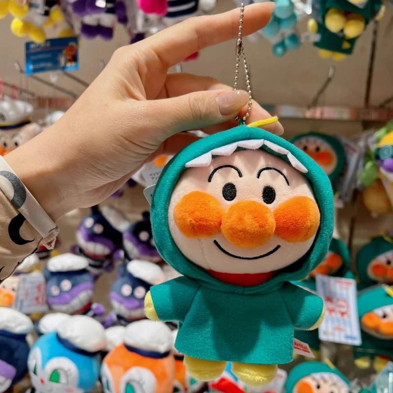 Kawaii Anime Anpanman Baikinman 플러시 장난감 키 체인 박물관 의상 공룡 시리즈 귀여운 Baikinman 액세서리 배낭 펜던트