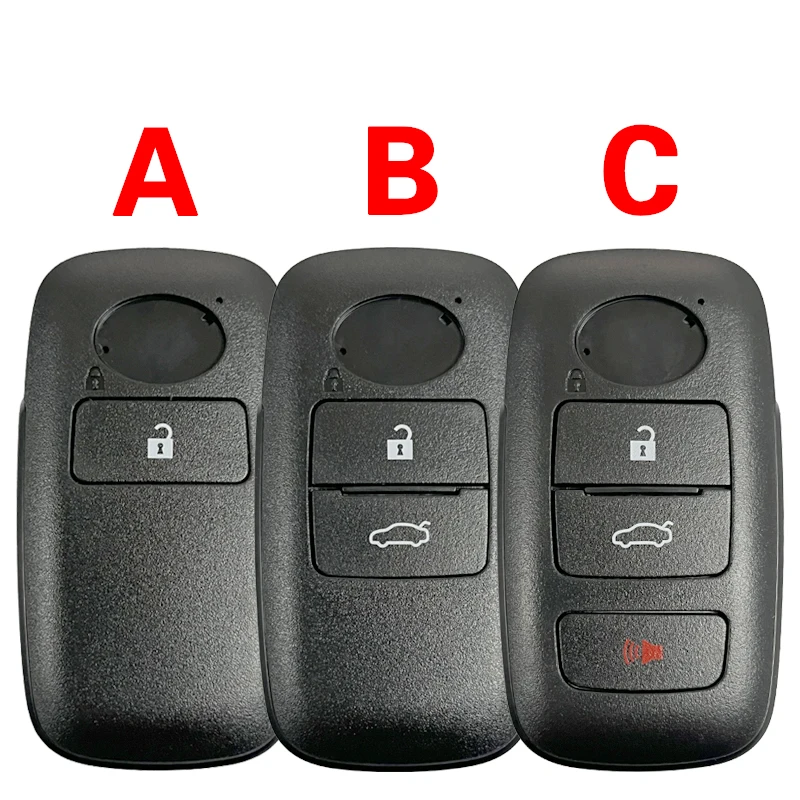 CS007156 Key Shell For Toyota Smart Remote Keycase 2/3/4 Button Cover Only Shell Without PCB Without Logo