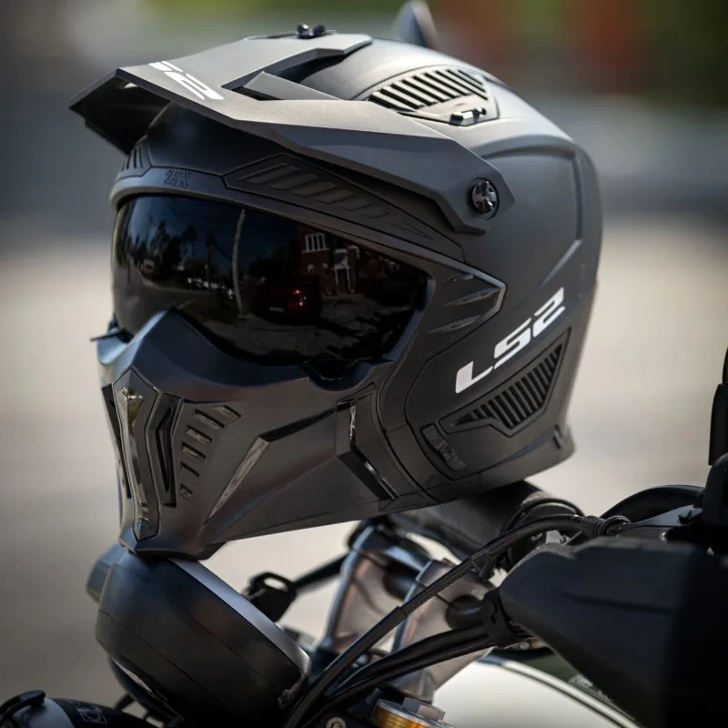 Modularer Konvertierbarer LS2 OF606 3C DOT Rally Motorradhelm Vier Jahreszeiten Unisex Vollgesichts- zu Halbschalenhelm Schutzausrüstung