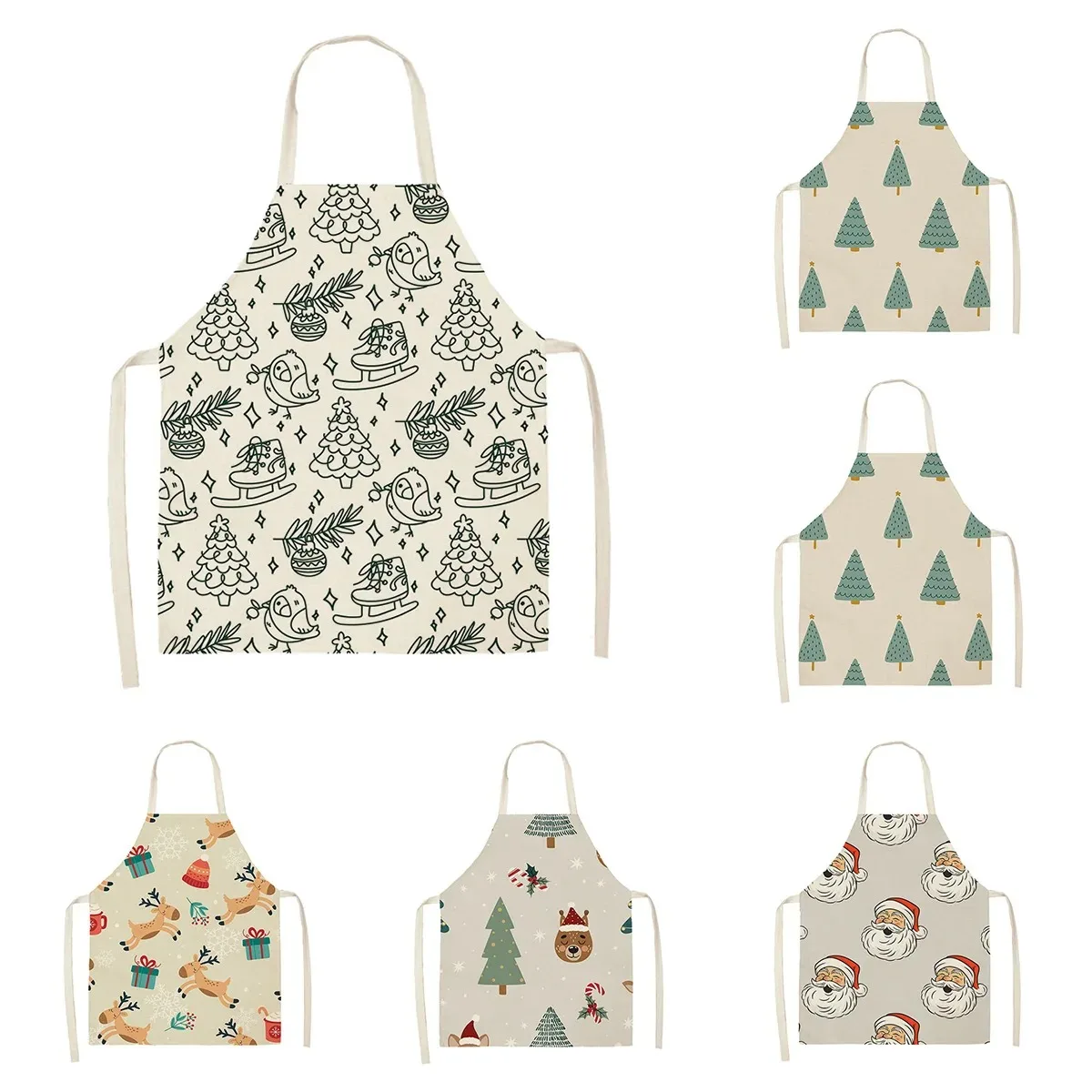 Eyelash Printed Kitchen Cooking Bibs for Kids Men Women Chef Cooking Aprons Clean Baking Accessories Kids Aprons