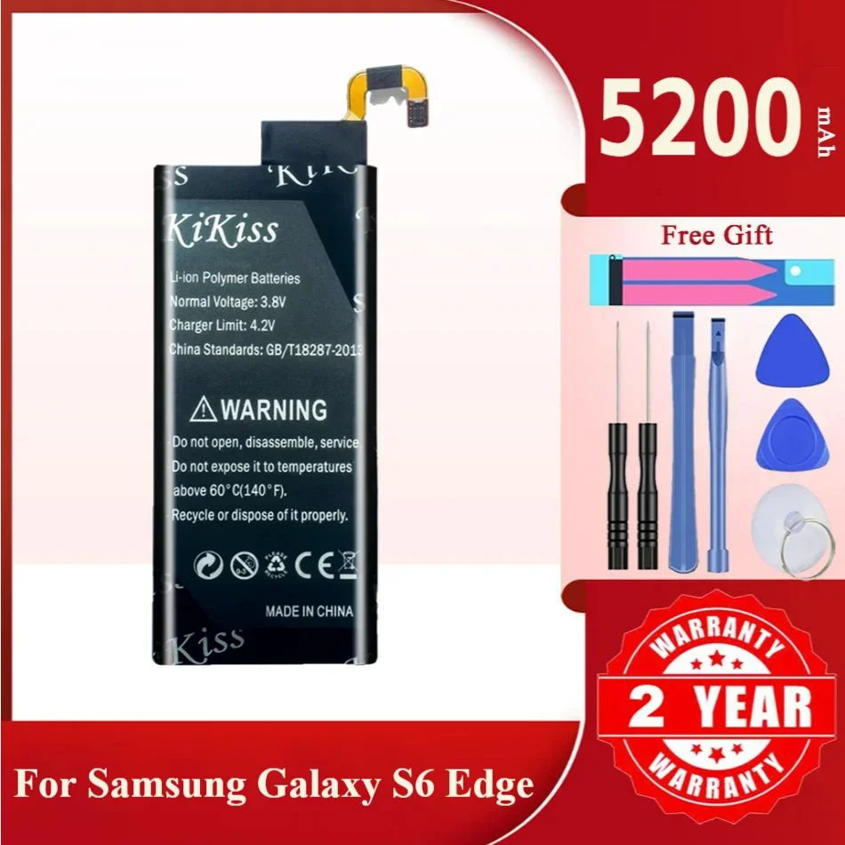 

Аккумулятор KiKiss для мобильного телефона Samsung Galaxy S6/S6 Edge большой емкости G920 G920f G925 G925S EB-BG920ABE EB-BG925ABA