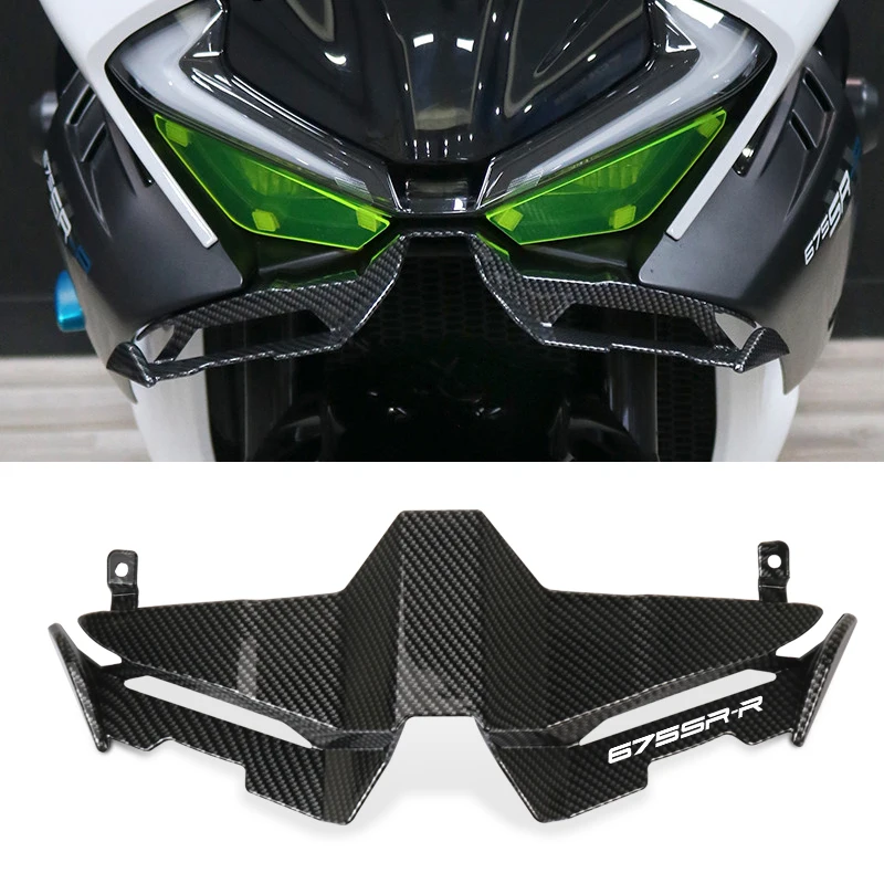 Motorcycle Accessories Front Fairing Winglets Aerodynamic Wing Shell Cover Protection Guards Kit For 675SR 675SR-R 2024-2025