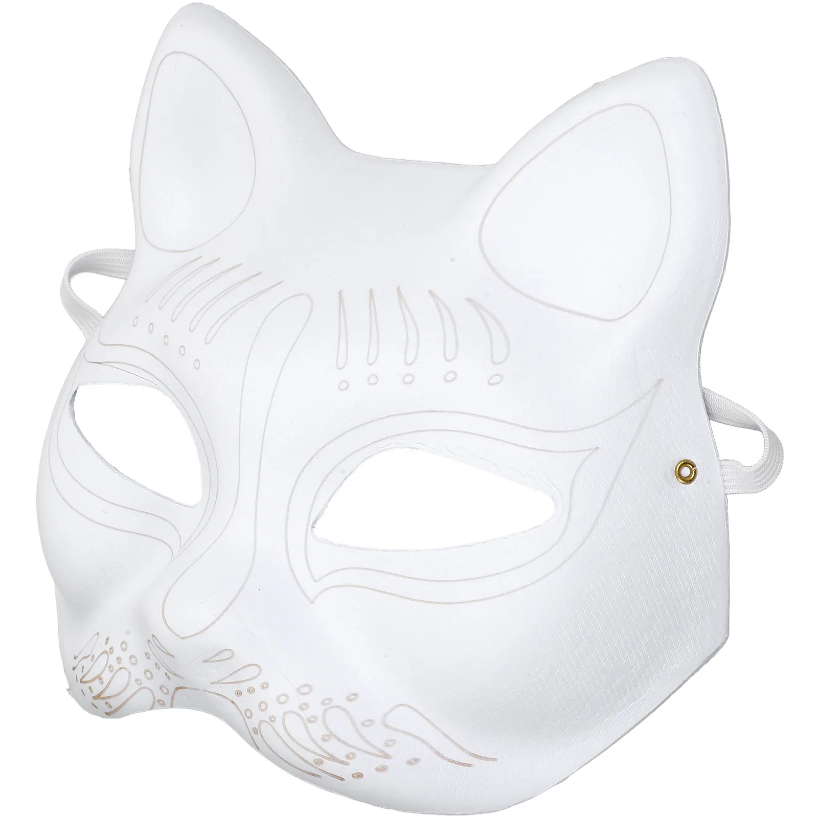 DIY Cat Face Blank White Paper Pulp Mask Unpainted for Masquerade Party Cosplay Halloween Prop DIY Mask Craft Blanks