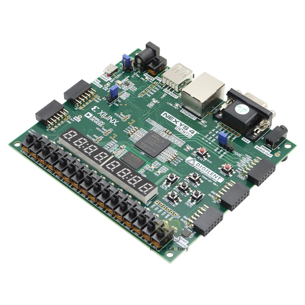 Плата разработки Xilinx Digilent Nexys A7-100T Nexys 4 DDR FPGA RISC-V с 15850 схемами, Ethernet, USB-JTAG, Pmods (на базе XC7A100T)