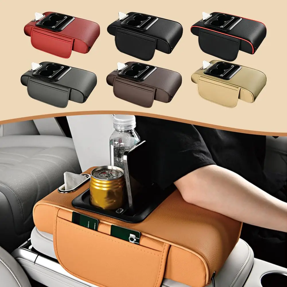 

Car Center Console Armrest Box Starry Roof Height-increasing Car Mat Multi-functional Tissue Storage Box For Vehicles L0y6