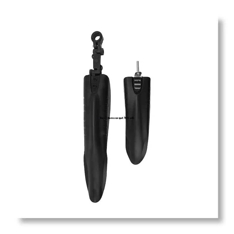●Black Mountain Bike Bicycle Road Tire Front Rear Mudguard Fender Set Mud Guard Big flying fish