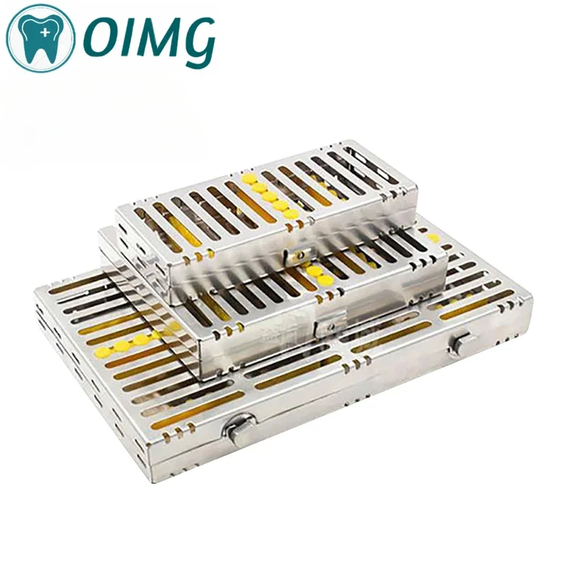 Dental Sterilization Rack Surgical Autoclavable Sterilization Box Dental Cassette File Burs Disinfection Tray