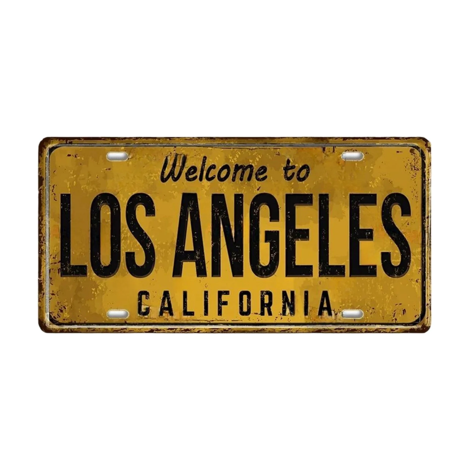 Welcome To USA City Car Plate US Landmark License Plate Decorative Metal Sign Garage Club Man Cave Bar Pub Hotel Cafe Wall Decor