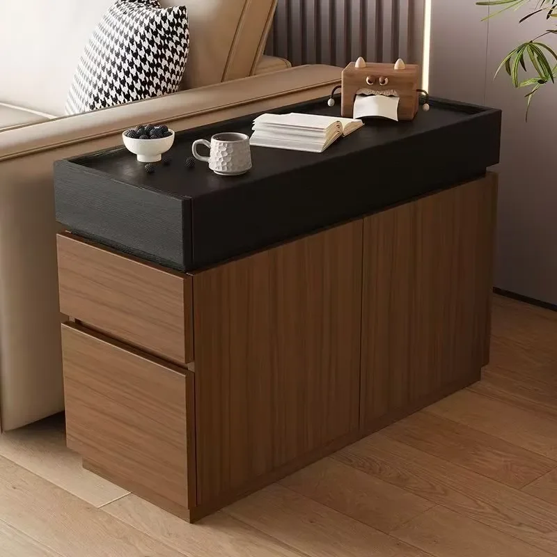 Italian Solid Wood Side Table Simple Multi Functional Locker Small Coffee Table For Living Room New Design 2026 Home