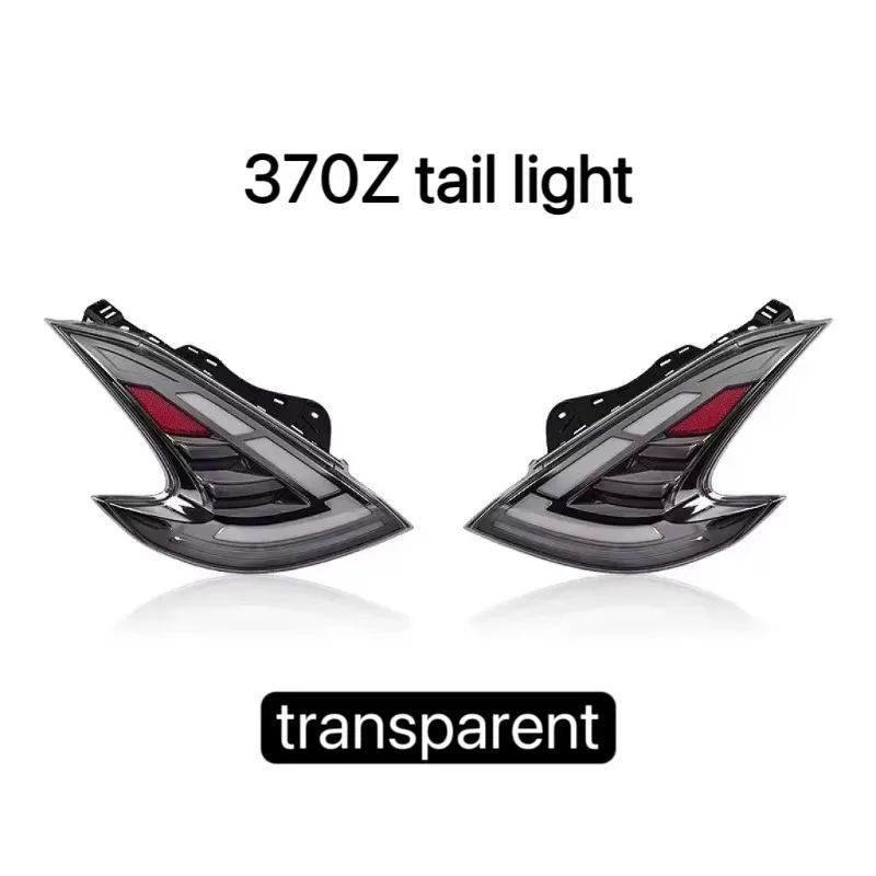 For  370Z LED Tail Light Assembly Z34 Modified Driving Brake Turn Signal Clear Lens 12V New Condition