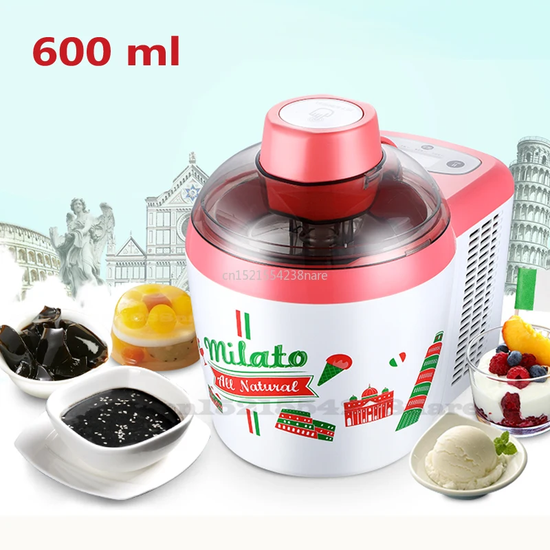 500Ml Rumah Tangga Otomatis Penuh Mesin Es Krim Pembuat Es Krim Rumah Pembuat Makanan Penutup Yoghurt 220V