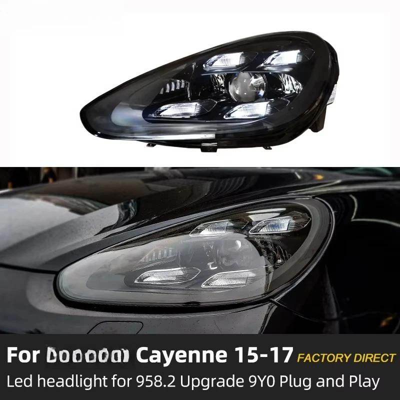 

[1979LL] Car Lights Lamp 2015 2016 2017 92A Headlight Upgrade to 2023 Pdls Style Led Headlights for'Porsche Cayenne 958 958.2