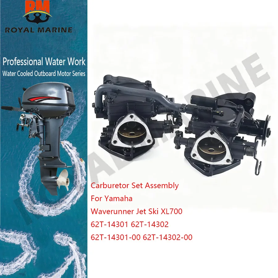 

Carburetor Set Assembly 62T-14301-00 62T-14302-00 For Yamaha Waverunner Jet Ski XL700 62T-14301 62T-14302 boat engine partF