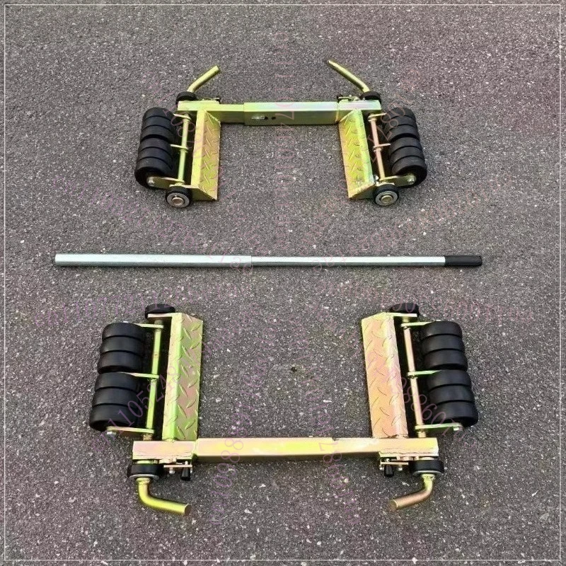 

Wheeled Trolley - 12 Wheel Rescue Trailer Service Anti-skid Pattern Plate Car Porter Tool for Auto Repair Car Lever Positioning