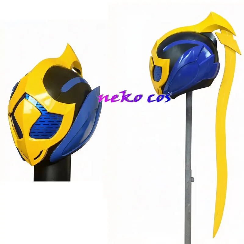 

nekocos RIDER JEANNE Rider Revic Helmet Mask resin includ a ponytail Cosplay costume Custom size