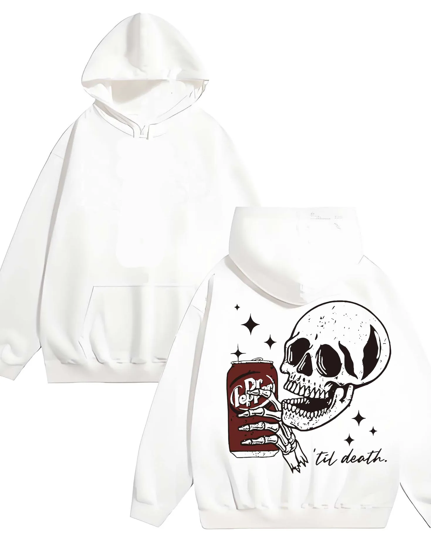 

Осенний новый принт черепа, уникальный дизайн, американский сладкий, 330 г, высококачественная прочная толстовка с капюшоном, свободная, в стиле пары, свободная