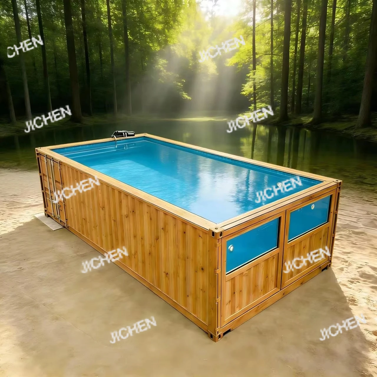 

JC Custom Модульный Современный Контейнерный Бассейн Роскошный Отель 20 футов 40 футов Сборный Мобильный Курортный Бассейн