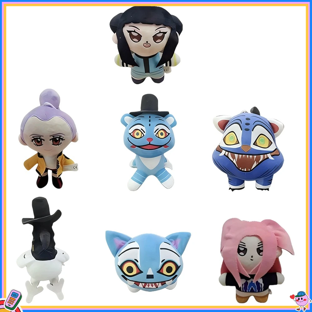 

Anime Kpop Demon Hunters Plush Dolls - 2025 Cute Purple Tiger Black Hat Magpie With 3 Eyes Monster Hunt For Fans Gifts