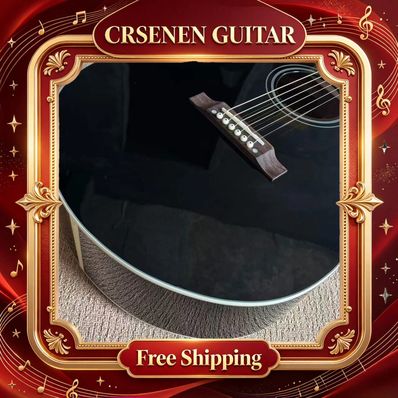 Free Shipping J180 Black 6 String Rosewood Fingerboard Acoustic Guitar Graduation Gift Wooden Guitar Folk Guitar Beginner