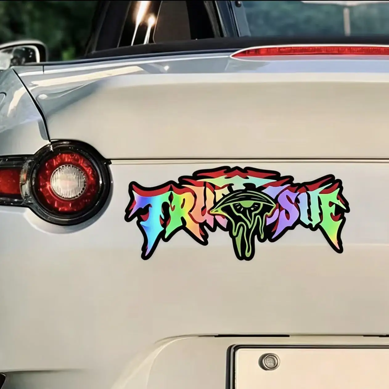 True Issue JDM Laser Vinyl Sticker, Waterproof Drift Style Decal For Car Motorcycle Helmet Smooth Surface Decor