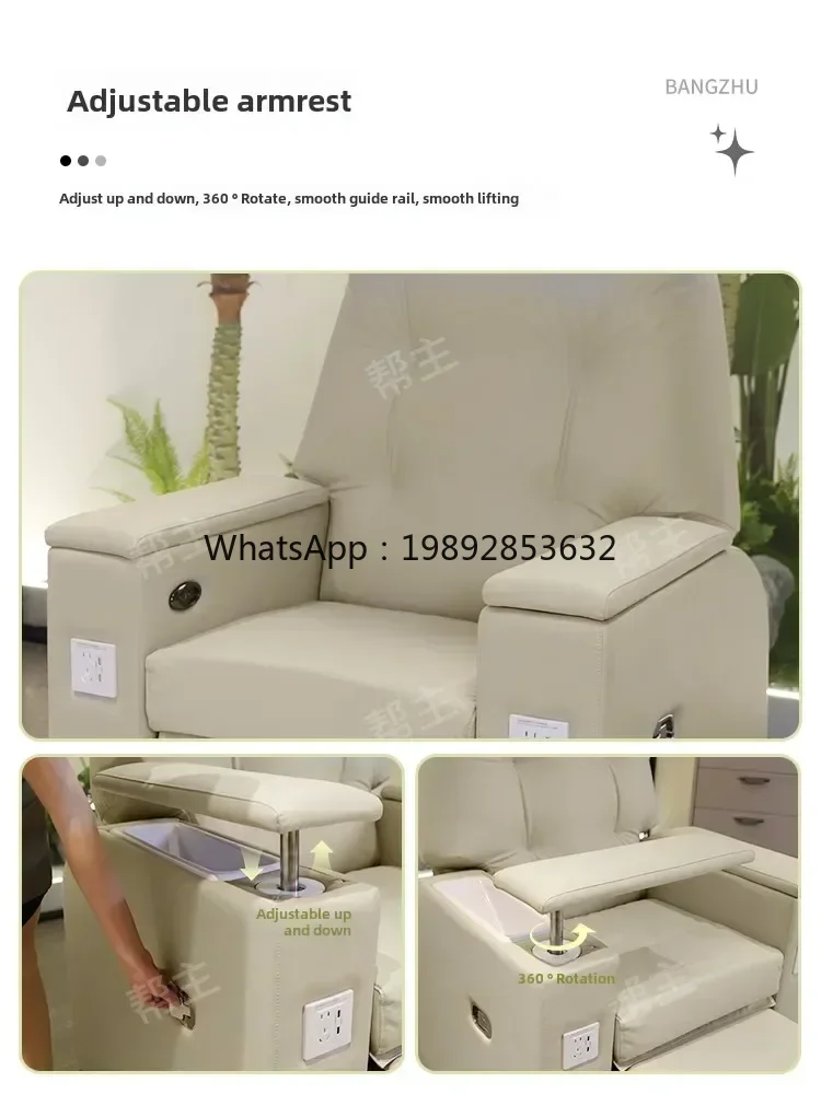 B1 أريكة الأظافر الكهربائية حمام القدم كرسي التدليك العناية باليدين والقدم كرسي القدم متعدد الوظائف #5