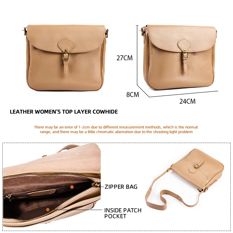 ANGENGRUI borsa da donna di lusso in vera pelle 2022 nuova borsa da sella Messenger moda Casual borsa in pelle bovina primo strato