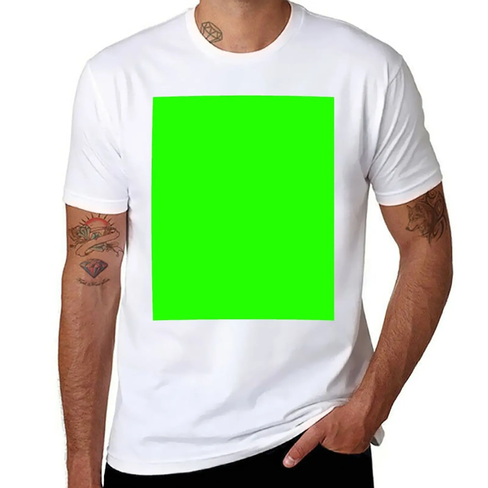 Green Screen T-Shirt summer top cute clothes sublime Men's cotton t-shirt