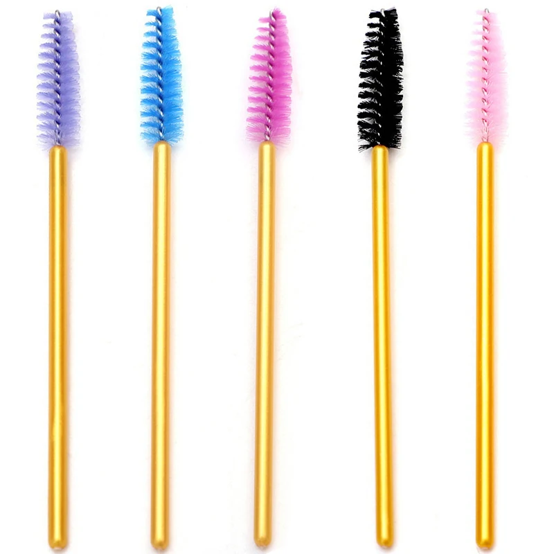 Pinceaux de maquillage professionnels pour cils de poulet, baguettes de mascara, applicateur de Végét, pinceau cosmétique, outil de maquillage, 50 pièces