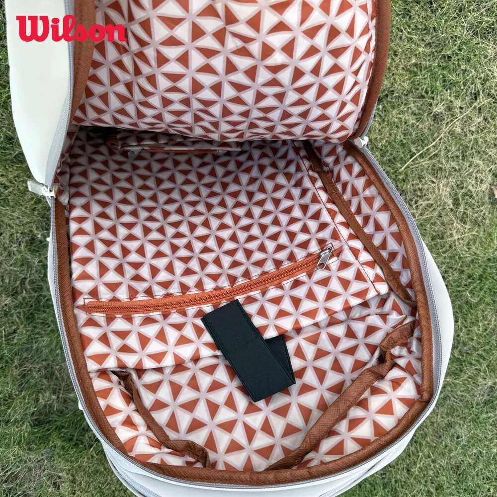 Wilson Large Capacity Sports Tennis Racquet Bag Roland Garros 2025 Super Tour Session Soiree Backpack with Shoe Compartment