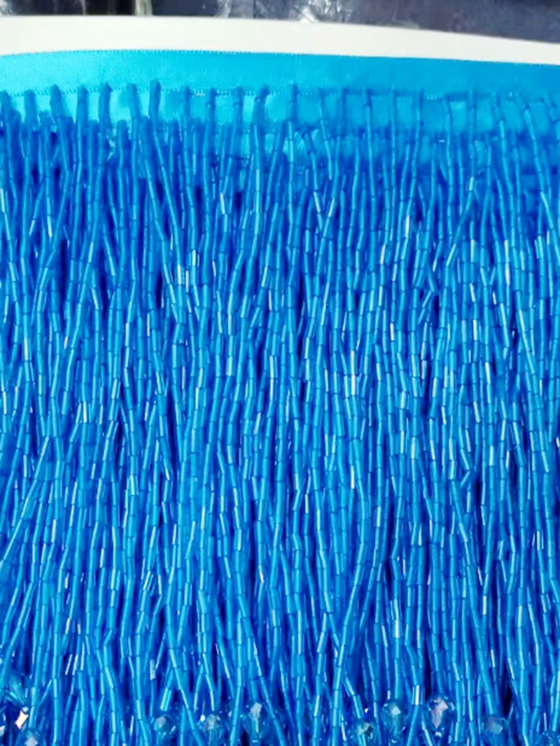Lange Glas-Strasssteine, Perlen, Fransen, Nähzubehör, goldene dekorative Besätze, Kleidung, Fransen, Quasten, Besatz für Kleider – Detail 19