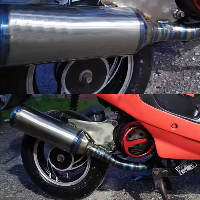 High Performance  Full Exhaust System for BWS V8 125 - Motorcycle V8 Exhaust Pipe with Deep Racing Sound
