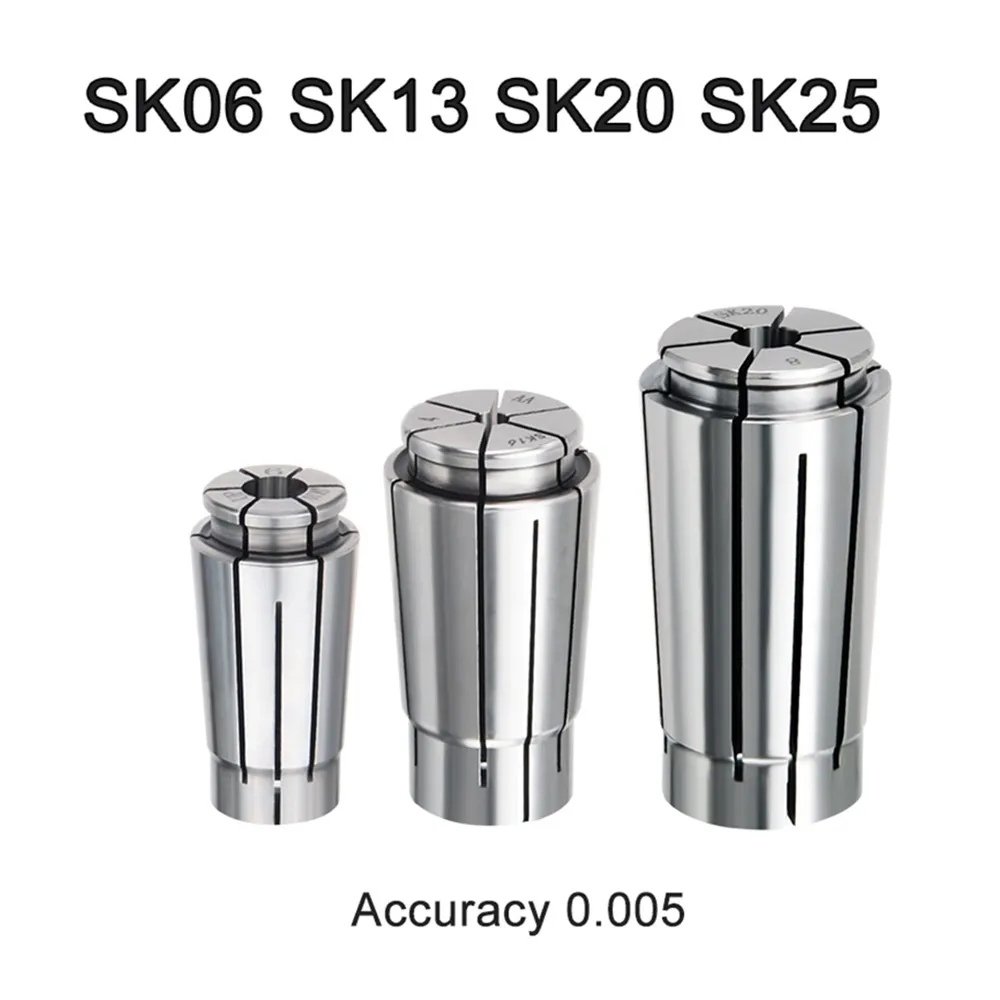 1Pcs 0.005mm High Precision SK Holder Spring Steel Collet Chuck Accuracy CNC Engraving Machine Center Lathe Clamping Tools