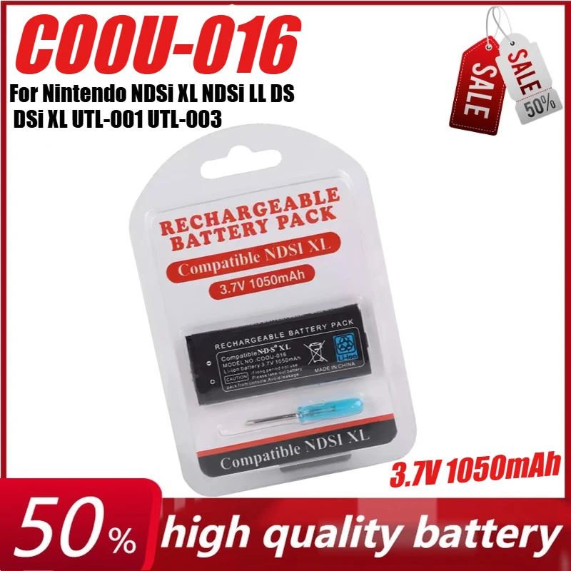 

3.7V 1050mAh CO0U-016 Battery for Nintendo NDSi XL NDSi LL DS DSi XL UTL-001 UTL-003